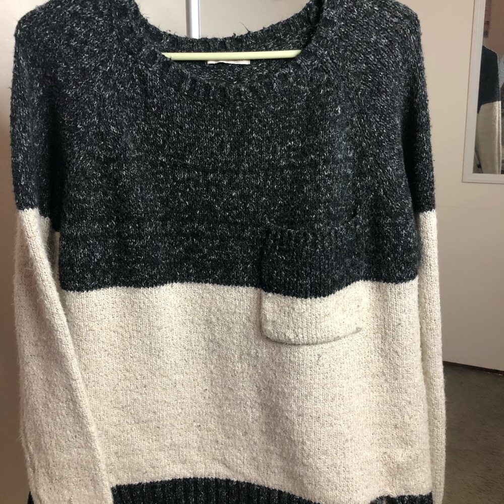 Knitted block sweater